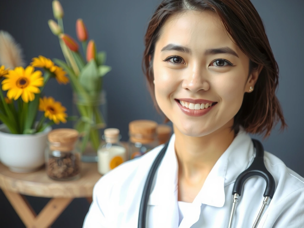 Retrato profesional de un especialista en fitoterapia